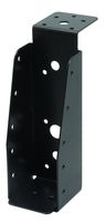 Black Galvanized Beam Bracket with Top Flange for 5 x 15 cm Beams - Per Piece