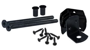 Betonpaal bevestigingsset Zwart voor 10 cm dikke betonpalen