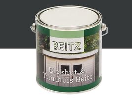 Beitz - Holzlasur für Blockhütte und Gartenhaus - Anthrazit (deckend) 2,5L Seidenglanz