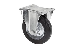 Fixed Castor Wheel 100 mm Rubber - Per piece