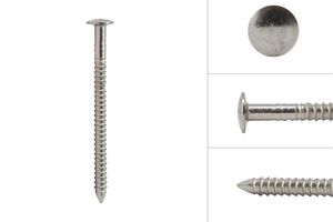 Bolkop Ringnagels voor Gevelbekleding RVS A4 2.6 x 40 - Doos 500 Gram