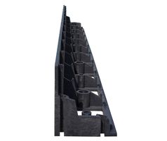Bordura per Aiuola Plastica Nera 1000 x 85 x 100 mm - al pezzo