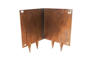 Corten Steel Edging Internal Corner 40 x 30 x 30 cm Flexible - Per piece