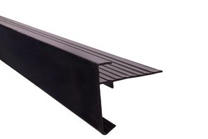 Dachrandprofil Schwarz Aluminium Gerade 6.0 x 6.4 x 124.5 cm - pro Stück
