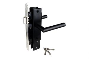 Black Door Hardware Set with Lock - Per Set