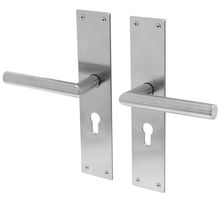 Deurkruk Lavuzo Nuoro RVS - Deurklink op schild PC55 - Per set