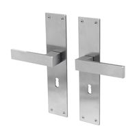 Deurkruk Lavuzo Trapini RVS - Deurklink op schild SL56 - Per set
