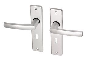 Deurkruk met schild SL56 aluminium blokmodel - Per Set