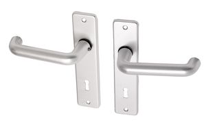 Deurkruk met schild SL72 aluminium coupemodel - Per Set