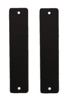 Deurschild zwart geheel blind aluminium kortschild - Per set