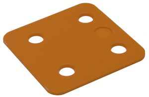 Cale plate sans U 2 mm orange - Sachet 48 pièces