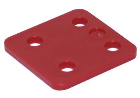 Cale plate sans U 5 mm rouge - Sachet 48 pièces