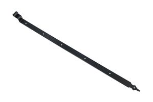 Penture noire avec grande courbure d'angle 115 cm - Pointe rustique