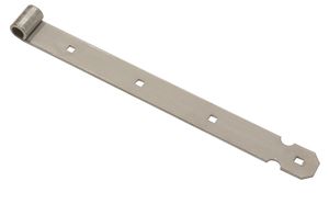 Stainless Steel Strap Hinges with Square Holes of 40 cm - Half Moon