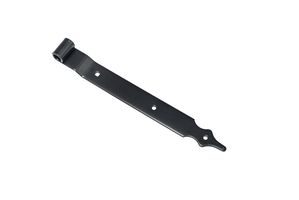 Strap Hinge Black with Slight Bend 40 cm - Rustic Tip