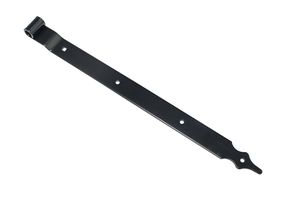 Strap Hinge Black with Slight Bend 60 cm - Rustic Tip