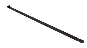 Ladenband schwarz gerade mit Viereckigen Löchern 120 cm - Halbmond