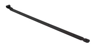 Ladenband Schwarz gekröpfte Form mit viereckigen Löchern 100 cm - Halbmond