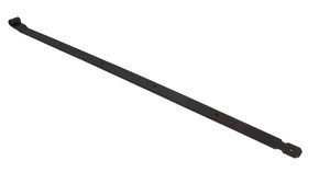 Ladenband Schwarz gekröpfte Form mit viereckigen Löchern 120 cm - Halbmond