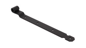 Strap Hinge Black with Resistance and square holes 40 cm - Half Moon
