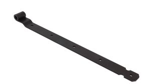 Ladenband Schwarz gekröpfte Form mit viereckigen Löchern 60 cm - Halbmond