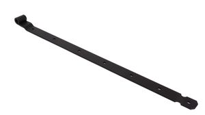 Ladenband Schwarz gekröpfte Form mit viereckigen Löchern 80 cm - Halbmond