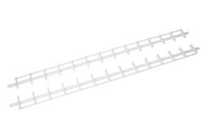 Flex Fence Edelstahlschienen drehbare Lamellen Weiß 50 cm - Pro Set 2 Stück