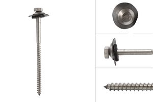 Metal roofing screws stainless steel A2 with Shell Lock 7 x 130 mm - Per Piece