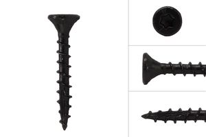 Black Hardwood Screws with AR-coating 4 x 30 mm - Box 200 pieces