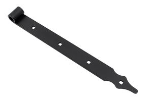 Strap Hinge Black with square holes 40 cm - Rustic tip