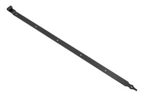 Ladenband Schwarz gekröpfte Form mit viereckigen Löchern 120 cm - Zierspitze