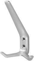 Hat and Coat Hook Double Aluminium Rounded - Per piece