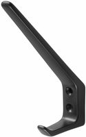 Hat and Coat Hook Aluminium Rounded Black - Per piece
