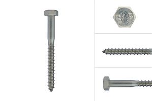 Coach screws stainless steel M10 x 100 mm - Per piece