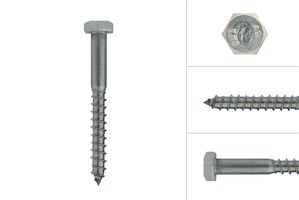 Coach screws stainless steel M10 x 90 mm - Per piece