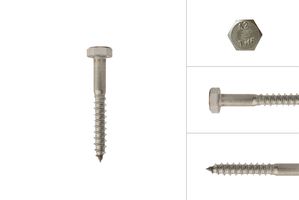 Coach screws stainless steel M6 x 45 mm - Per 10 pieces
