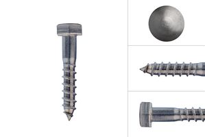 Rostfria Franska Träskruvar M8 x 45 mm - 10 styck