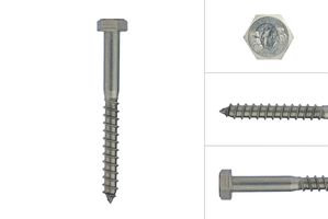 Coach screws stainless steel M8 x 80 mm - Per 10 pieces
