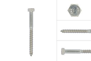 Coach screws stainless steel M8 x 90 mm - Per 10 pieces