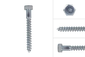 Franska Träskruvar Förzinkad M8 x 150 mm - 10 styck