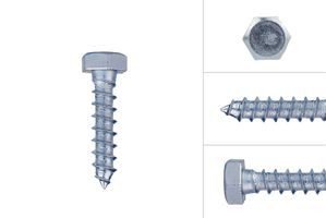 Franska Träskruv Förzinkad M8 x 35 mm - 10 styck
