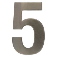 Huisnummer RVS 13 cm nummer 5 - Per Stuk