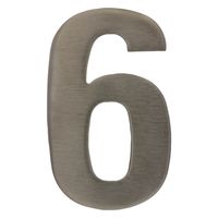 Huisnummer RVS 13 cm nummer 6 - Per Stuk