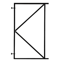 IJzeren deurframe Zwart 120 x 155 cm - Stalen deurframe
