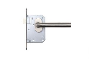 RVS deurklink met slot - loopslot grijs - Per Set