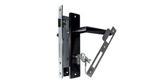 Black Stainless Steel Built-in Cylinder Lock - Straight Model for Fence Door