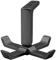 Coat Hook Aluminium Rotatable Black 4 hooks - Per piece