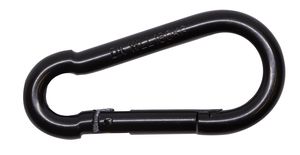 Black Galvanized Carabiner of 7 x 70 mm - Per Piece