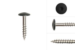Color head screws Black stainless steel 4.8 x 25 mm - Box 100 pieces
