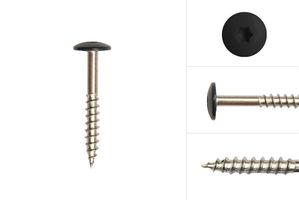 Color head screws Black stainless steel 4.8 x 38 mm - Box 100 pieces